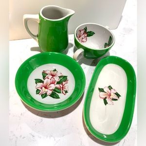 Striking Vintage Shenango china tea set.